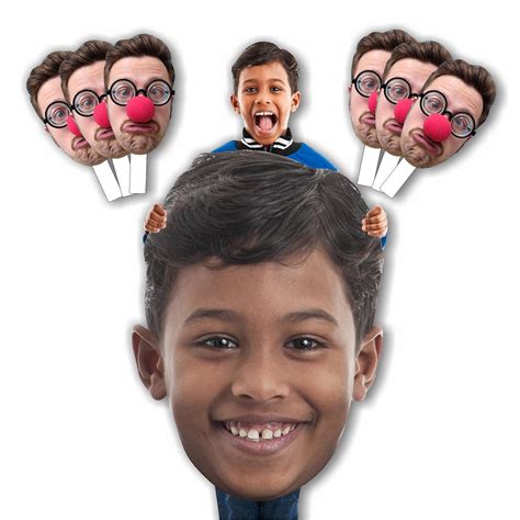 cardboard cutout of face